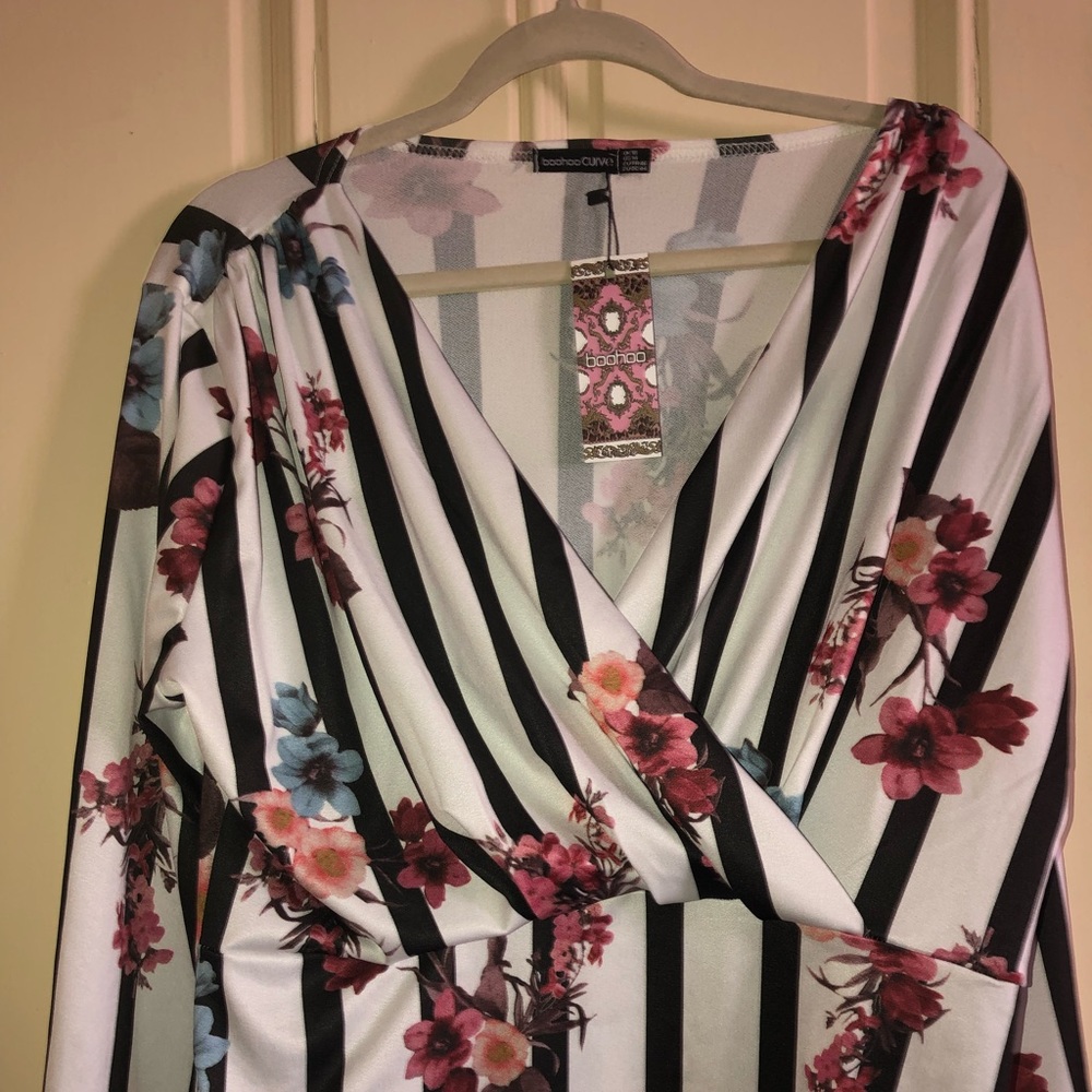 Floral Wrap Bodysuit